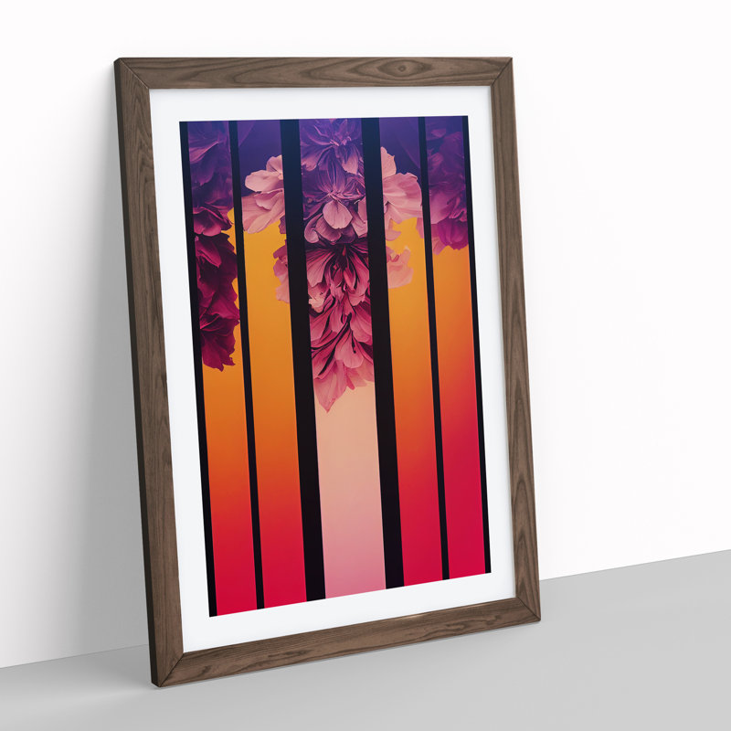 The Dynamic Flowers - Framed Print, Walnut, 64cm H x 46cm W x 2cm D