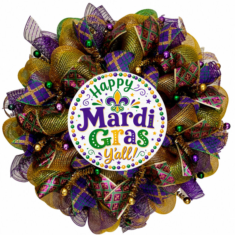 Couronne Happy Mardi Gras Y'all
