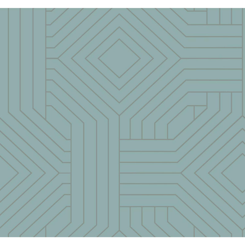 Papier peint Diverging Diamonds, Bleu