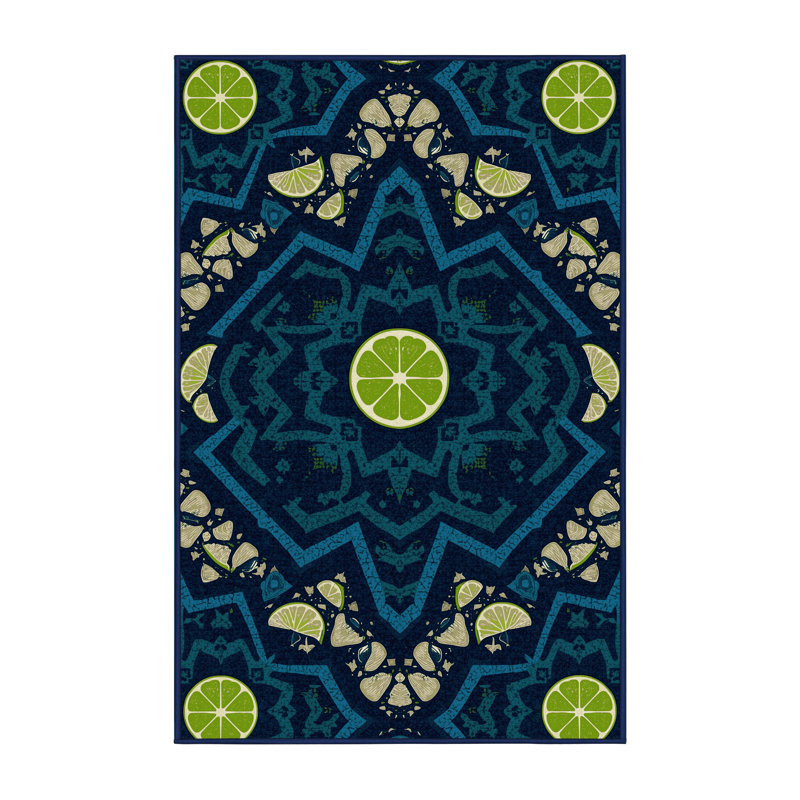 Tapis moelleux moelleux d'inspiration mondiale Nyack Ceviche, 5 x 7