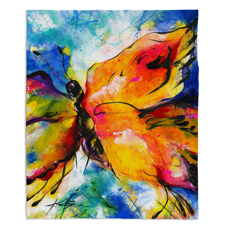 Couverture sherpa douce joyful ecstascy ii, l 68 po x L 80 po