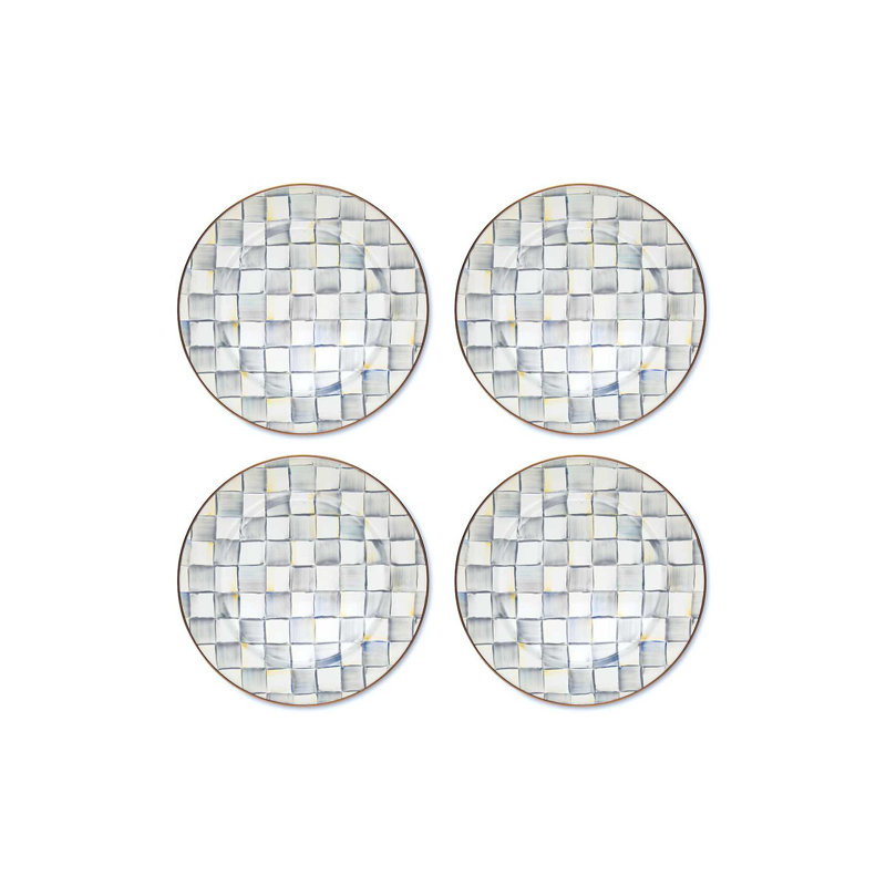 Enamel Chargers, Gray/White