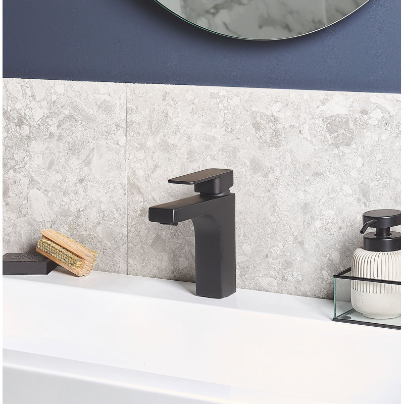 Saigo Bathroom Mono Basin Mixer, Black