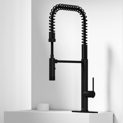 Sterling 23" H 1-handle Pull-Down 2-Function Sprayer Kitchen Faucet and Deck-Plate