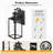 4-Mode Motion Sensor Dusk to Dawn Outdoor Wall Light for Porch, Matte Black-1376235188