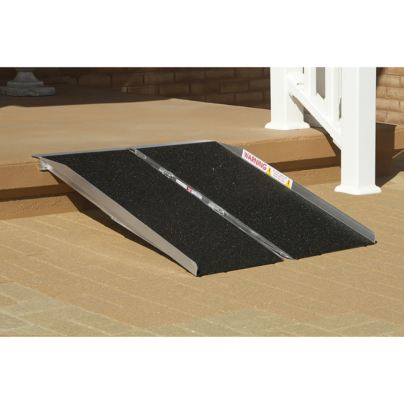 Prairie View Industries Metal Foldable Portable Ramp, 5' L