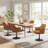 Lippa Vegan Leather Swivel Dining Armchair-105239691-105239693