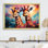 Girafes ludiques multicolores