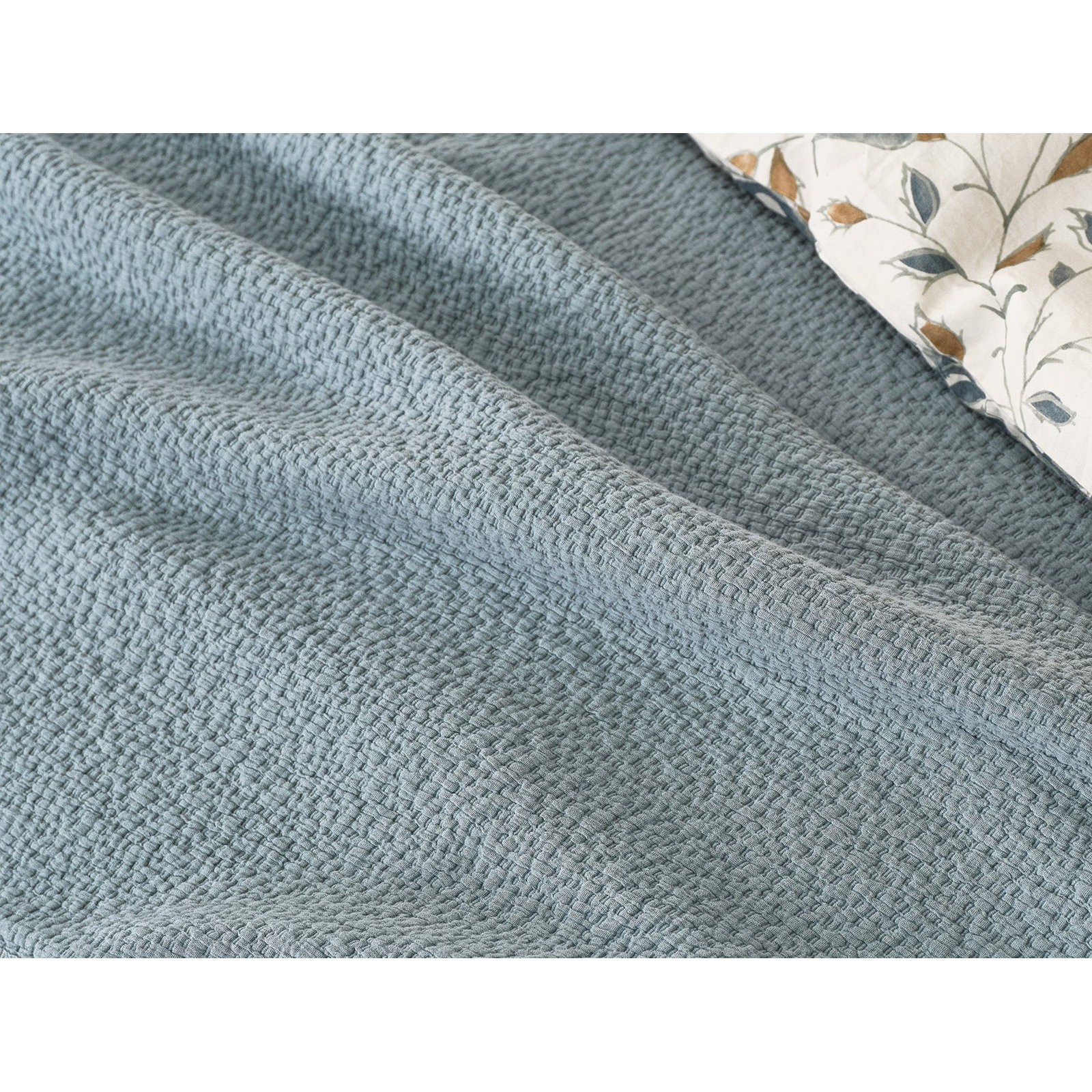 Cascade Cotton Coverlet, Twin Coverlet, Lagoon