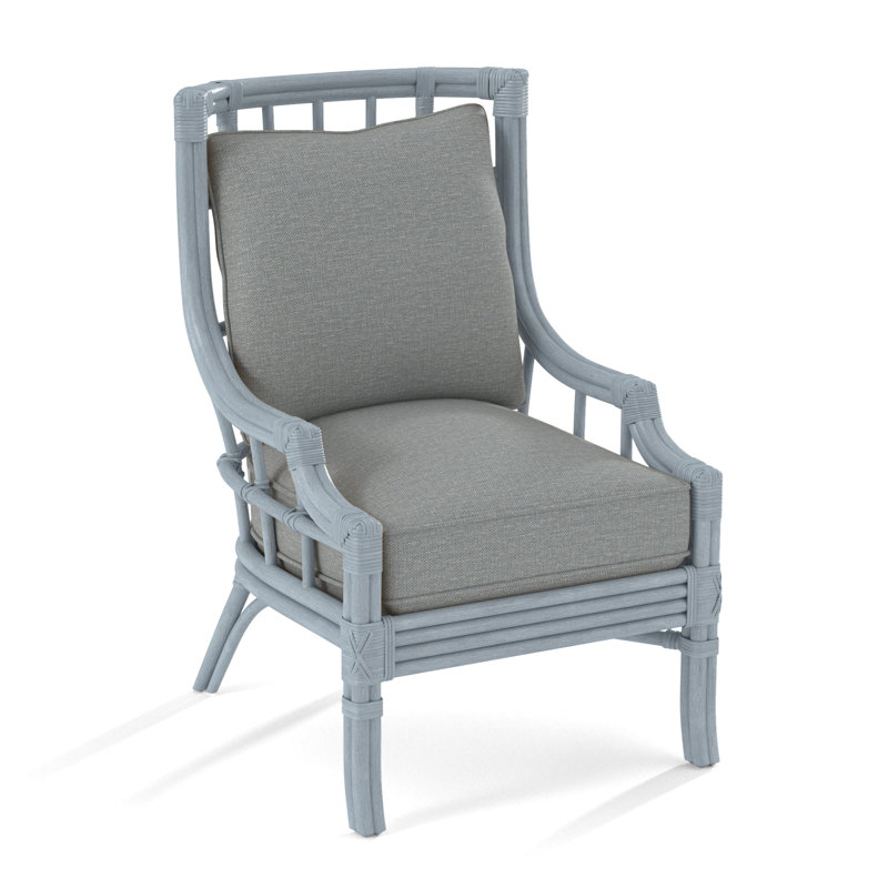 Seville Armchair, Light Blue Performance Fabric; 0851-55, Sea Glass