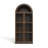 71'' H Wood Arched Storage Display Cabinet with Glass Doors, 4-Tier Kitchen Pantry Bookcase with 7-Color LED lights, Tempered Glass Curio Cabinet Showcase-118229205
