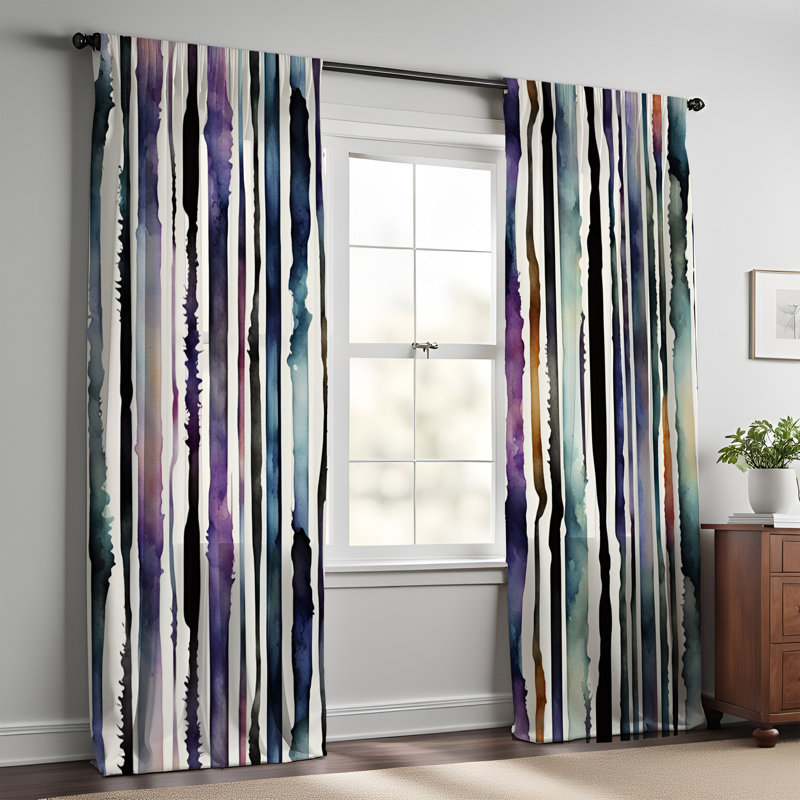 Paire de rideaux semi-transparents Essam, L 20 po x L 82 po