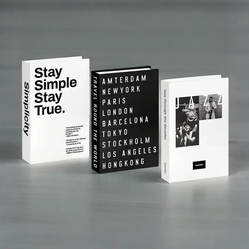 Ensemble de 3 livres pliables décoratifs simples