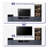 Crafton Modern 122'' Gray Entertainment Center With Bookshelves For 55/58/65/70/75 Inch TV, Wood Storage Media Console Includes TV Console Table, Lights Glass Display Bookshelf And Drawer Cabinet For Living Room-1742660851