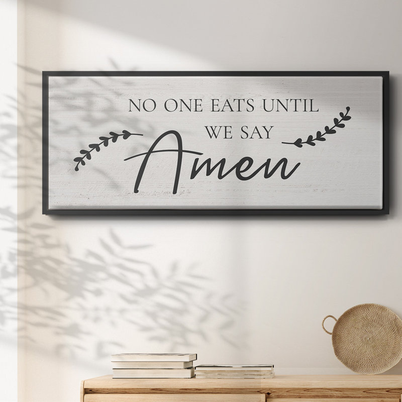 Say Amen- Framed Canvas, 24" H x 60" W