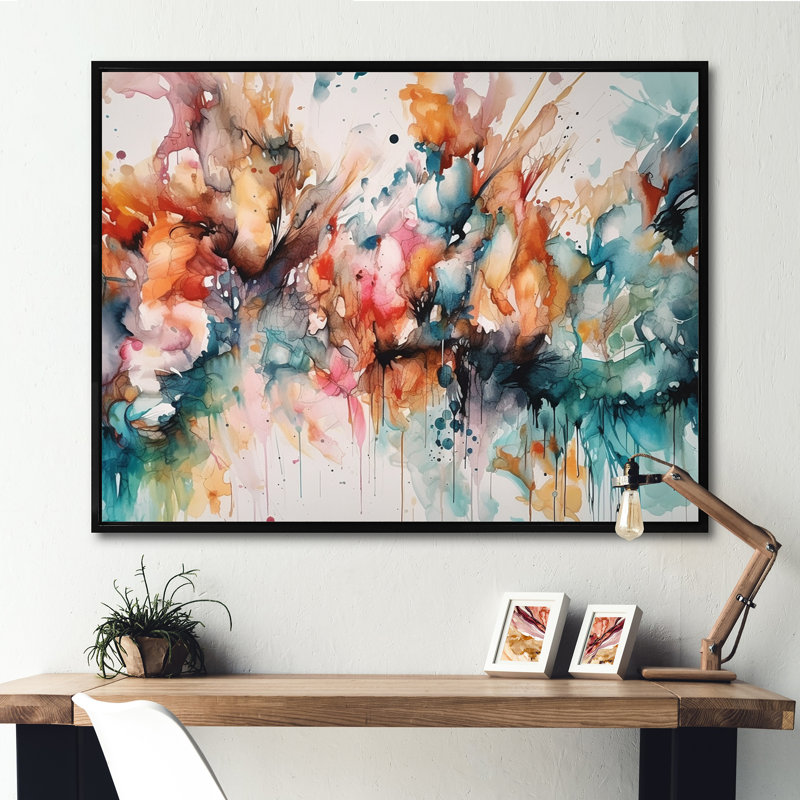 Captivating Boho Dance III - reproduction d'art sur toile abstraite, H 34 po x l 44 po x P 1,5 po, Cadre flottant noir