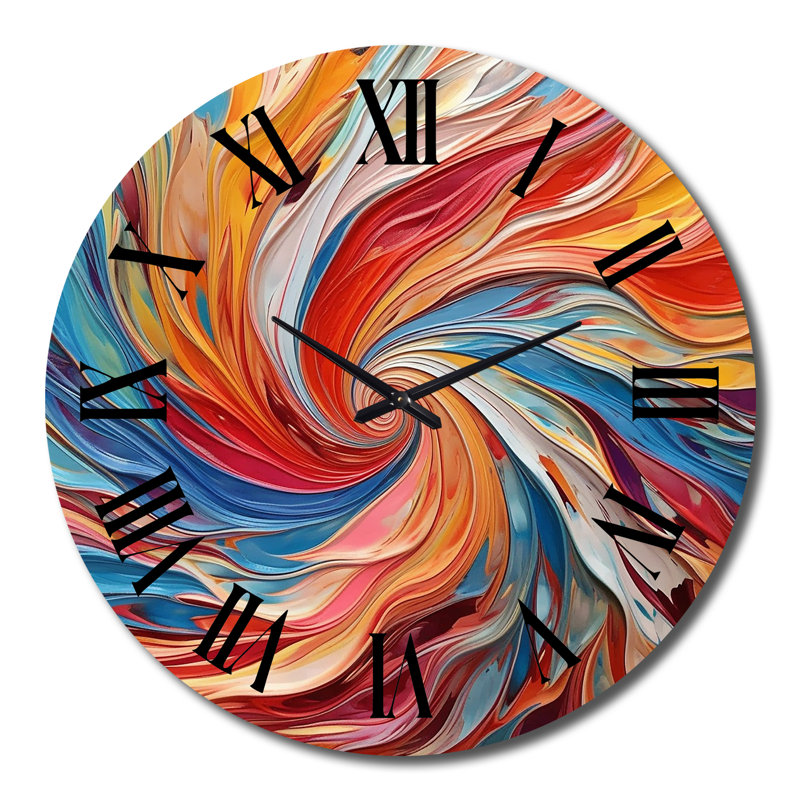 Horloge murale Spiral Symphony IV - Abstract Spirals, Très grand
