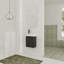 Ensemble de meuble-lavabo de salle de bain 16 po pour petit espace, petit meuble-lavabo moderne avec lavabo en céramique, ensemble d'armoires pour petit lavabo de salle de bain, noir-876687243