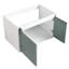 Meuble-lavabo compact avec finition rouille et grande capacité de rangement-119805306