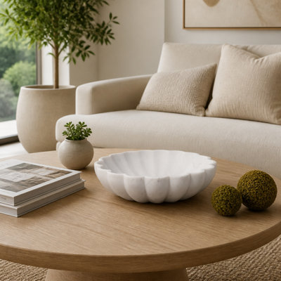 Assiette décorative en marbre naturel Calvin