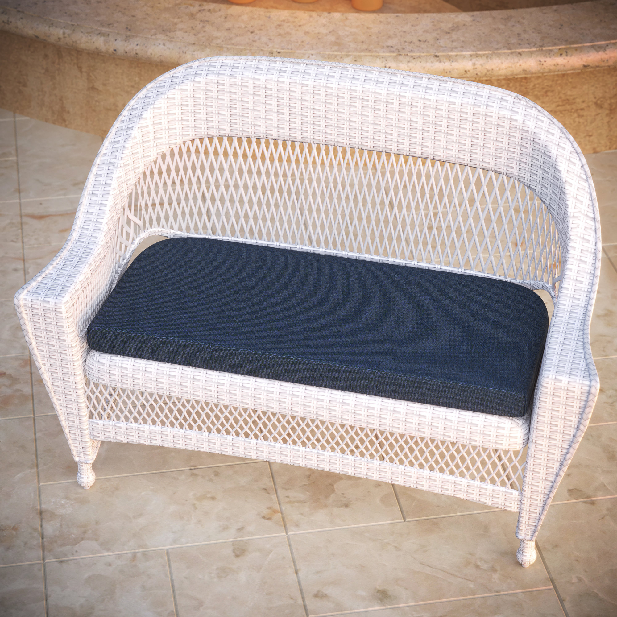 Sunbrella® Outdoor 3'' Bench Cushion, Spectrum Indigo Sunbrella®