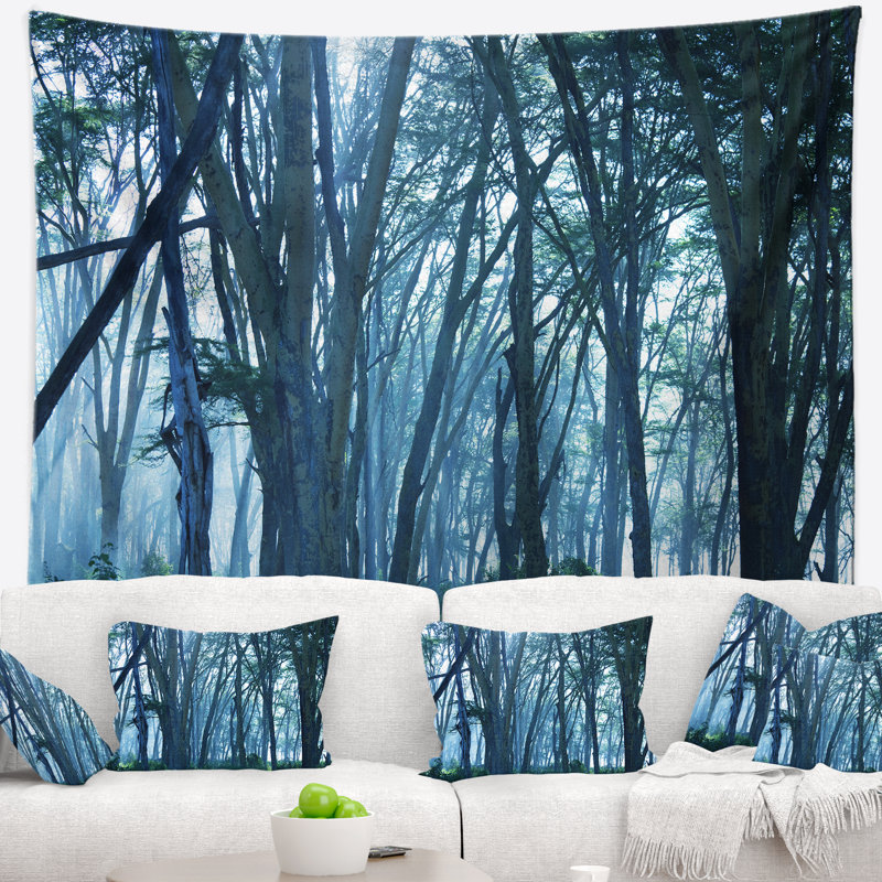 Tapisserie paysage forêt tropicale dense, H 32 po x l 39 po