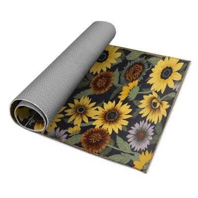 Tapis d'intérieur et d'extérieur brun Botanical