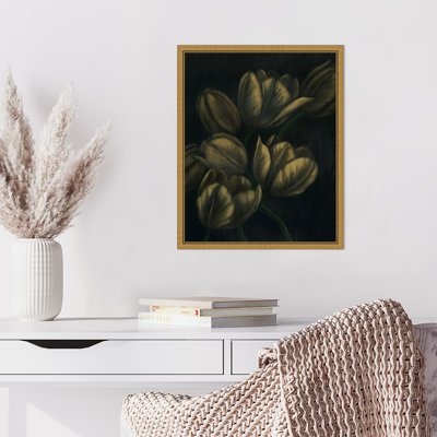 Gilded Tulips I by Grace Popp Framed Canvas Wall Art Print