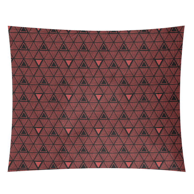 Tapisserie, H 51 po x l 60 po, Rouge/noir