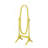 Traditional Yellow Queen Anne Cheval Mirror