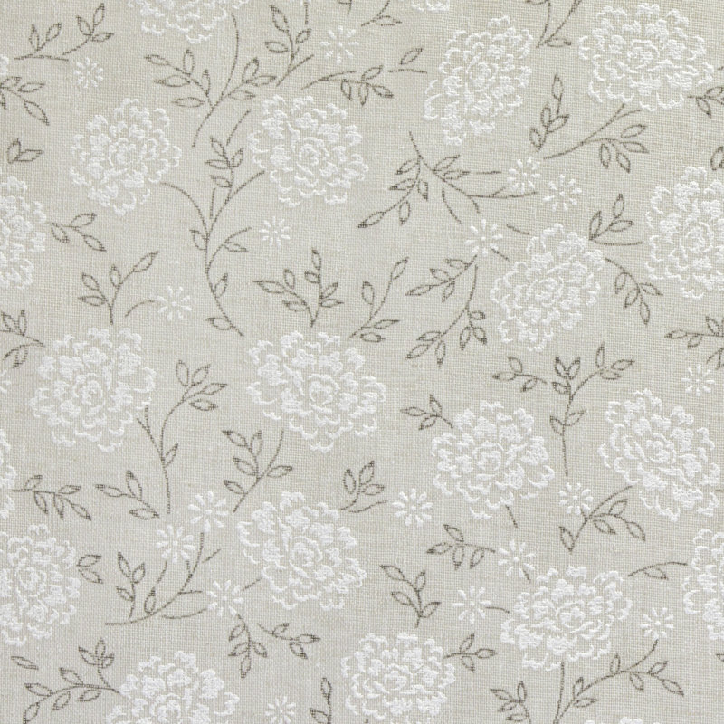 Panneau de rideau semi-diaphane avec passe-tringle Jacqueline, Beige, L 50 po x L 84 po