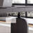Smoky-colored wood electric height-adjus table-603522374