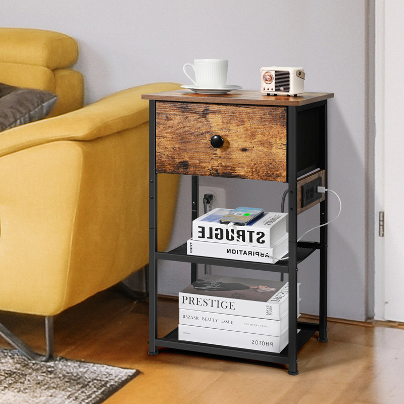 Paighton End Table with Storage and Built-In Outlets