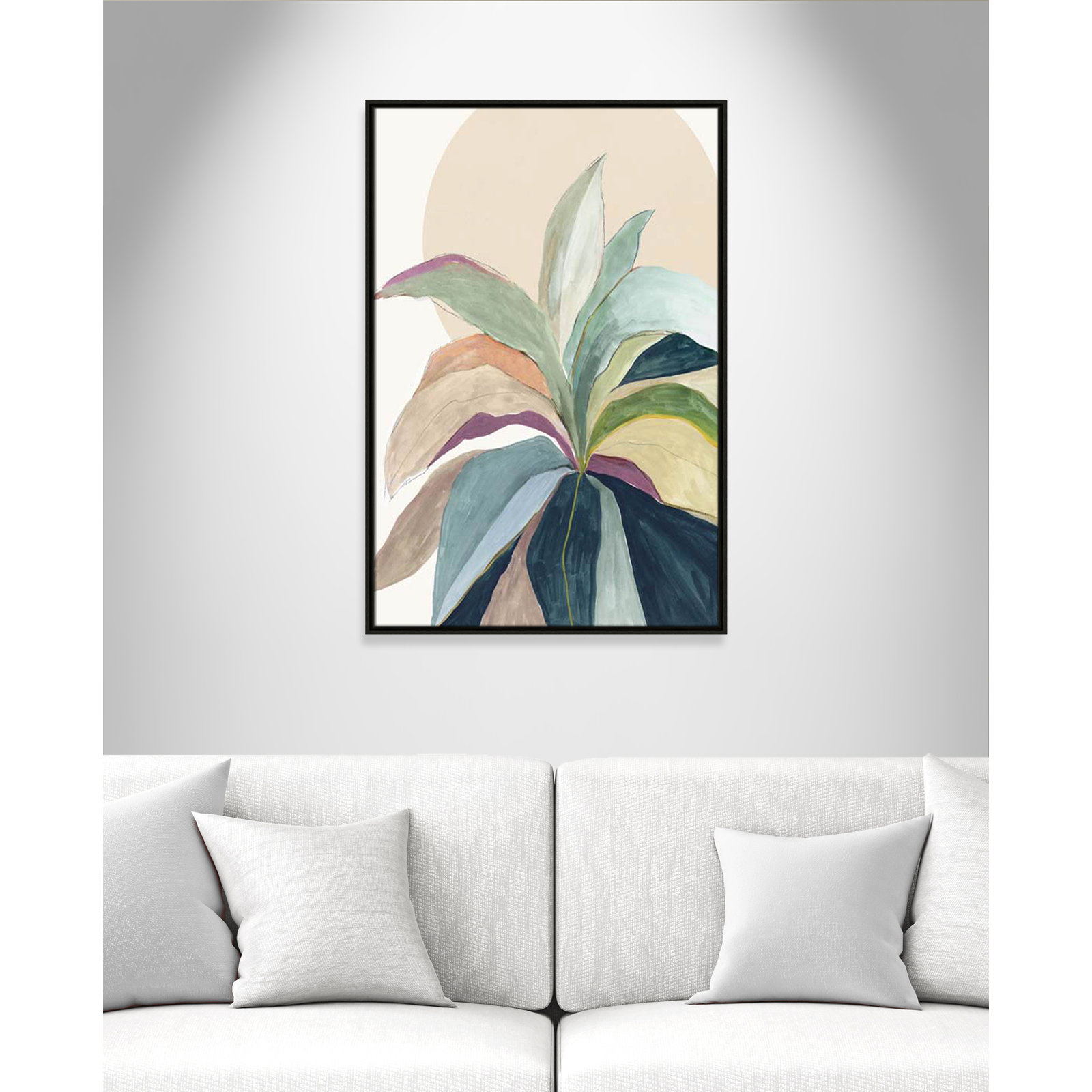 Sherbrooke Sunny Bright Leaves II by Asia Jensen Print, No Mat, Espresso Floater Framed, 37.5" H x 25.5" W x 2" D
