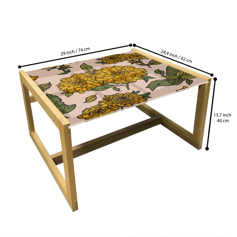 Irfana Sled Coffee Table, 62cm H x 74cm W x 40cm D