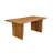 72" Natural Solid Wood Live Edge Sled Base Dining Table