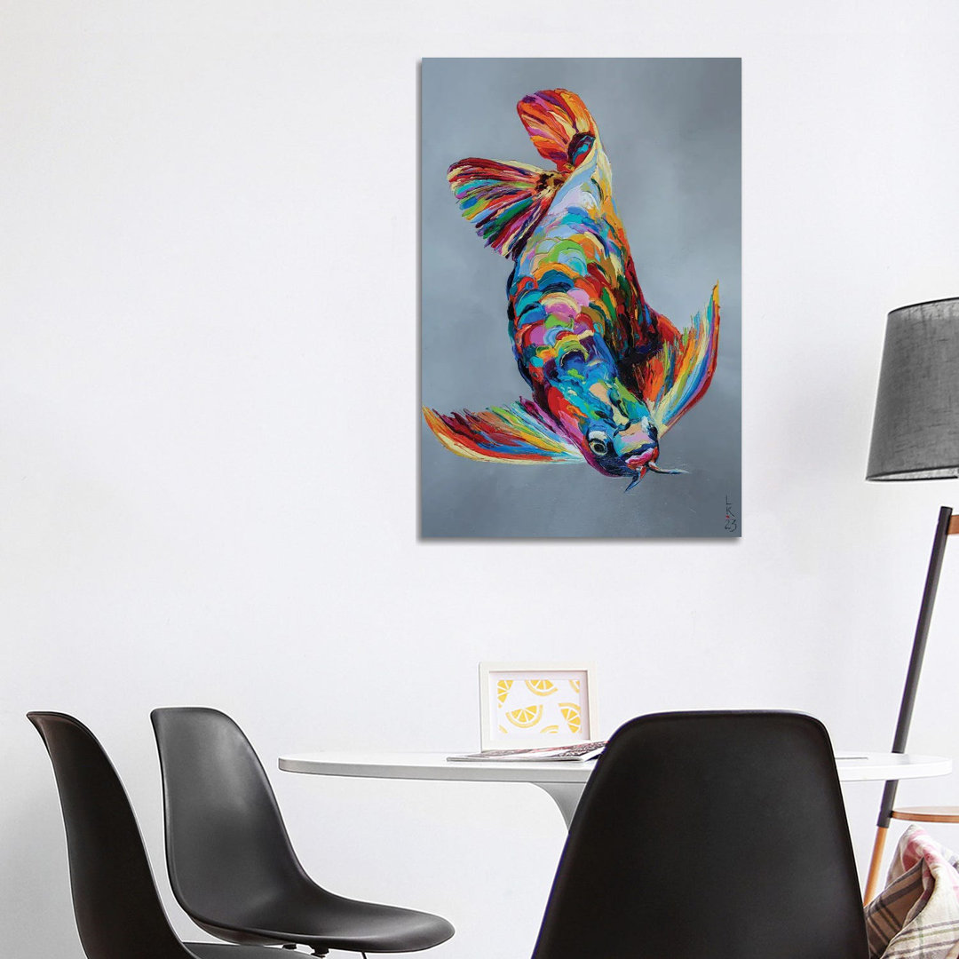 Arowana von KuptsovaArt - Galerieverpackte Leinwand Giclée auf Leinwand ohne Rahmen