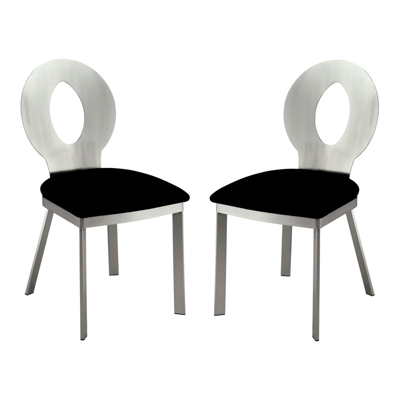 Bagdai Side Chair in Black/Silver