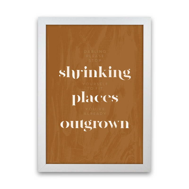 Darling Please Stop Shrinking by Planeta444 - Print, 88cm H x 64cm W x 3cm D, White Framed