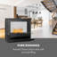 Vidro Klarstein 63 cm W Black Bio-Ethanol Fireplace Insert