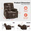 Fauteuil inclinable 19,7 po de large avec repose-pieds et ports USB et de charge de type C-229266129