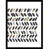 Ridge Chain Wide Black/Gold 3 Painting by Studio NYC Design