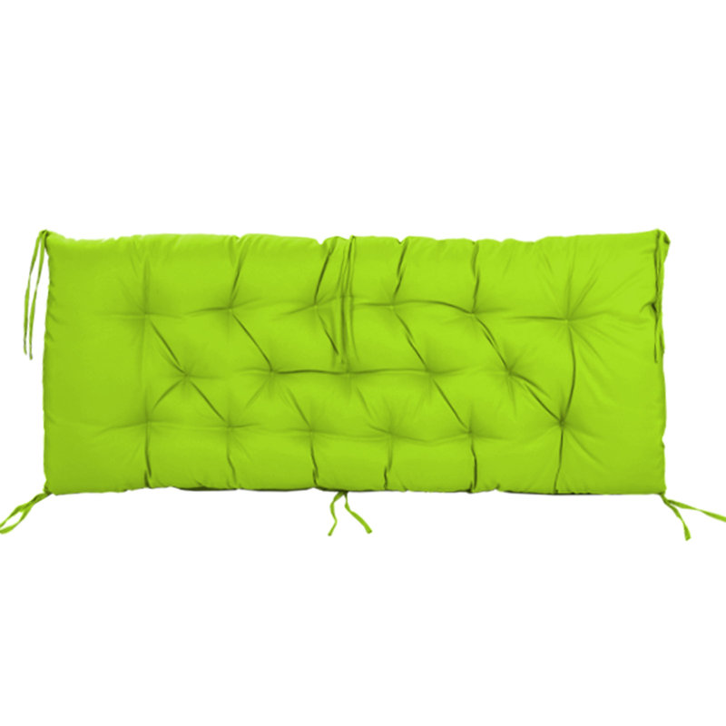 Coussin de banc imperméable en polyester vert résistant aux rayons UV pour intérieur / extérieur, Bright Green, 60" W x 20" D