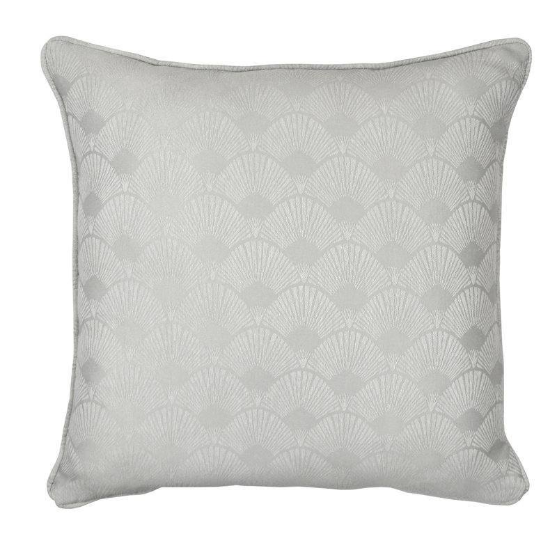 Buttram Geometric Square Throw Pillow Cover, Silver