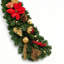 Guirlande lumineuse de Noël rouge et or de 1,80 m avec fleurs et boules