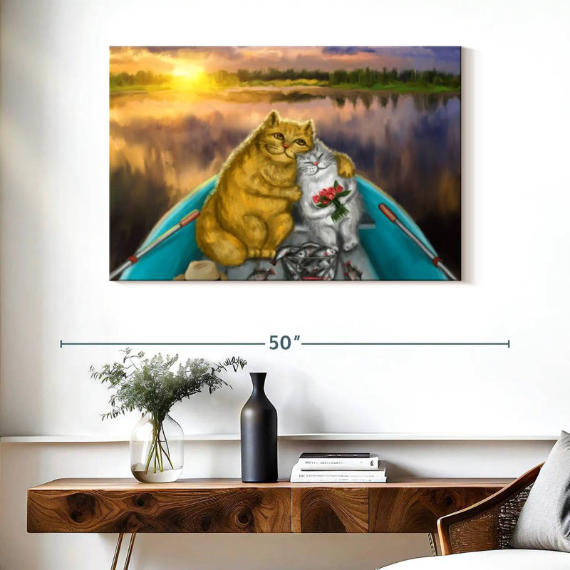 Date de pêche des chats, H 26 po x l 39 po