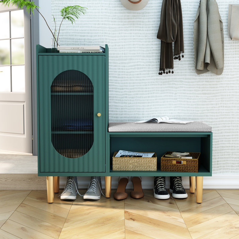 Banc de rangement Tokie, Vert
