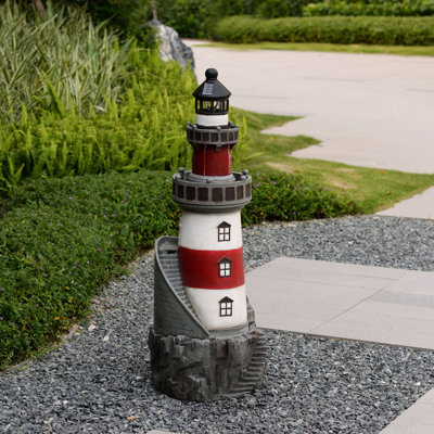 Handcrafted Outdoor Fountain with Lights