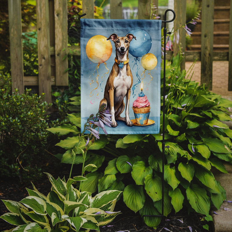 Drapeau de jardin «Happy Birthday», Lévrier anglais