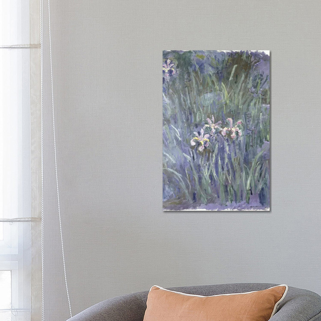 Iris, C by Claude Monet - Wrapped Canvas Painting